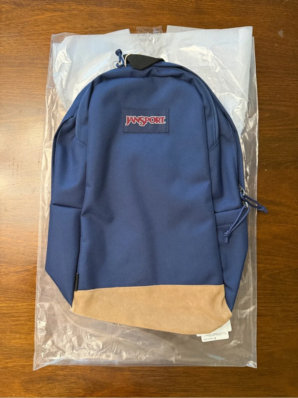 Jansport Right Pack Sleeve Navy Suede-Trim Backpack NEW